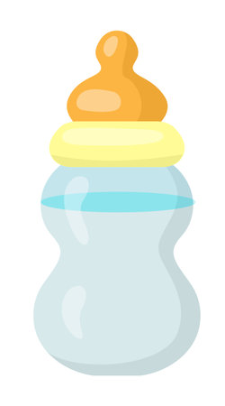 Nursing bottle vector design element. Abstract customizable symbol for infographic with blank copy space. Editable shape for instructional graphics. Visual data presentation componentのイラスト素材