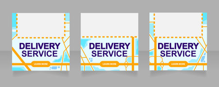 Delivery service web banner design template. e-commerce store. Vector flyer with text space. Advertising poster with customized copyspace. Printable poster for advertising. Arial font usedのイラスト素材