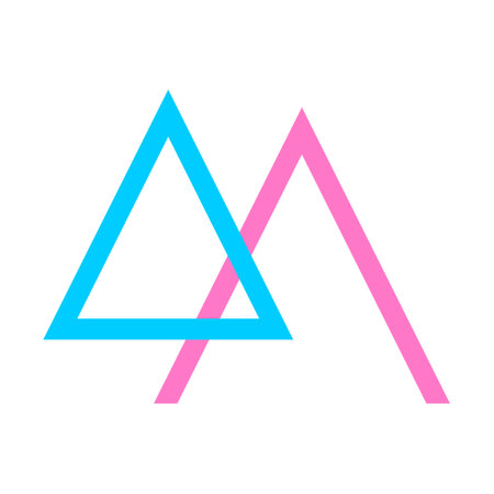 Colorful abstract triangle shapes brochure element design. Vector illustration with empty copy space for text. Editable shapes for poster decoration. creative and customizable frameのイラスト素材