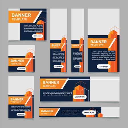 Building construction web banner design template. Creating skyscrapers. Vector flyer with text space. Advertising poster with customized copyspace. Printable poster for advertising. Arial font usedのイラスト素材
