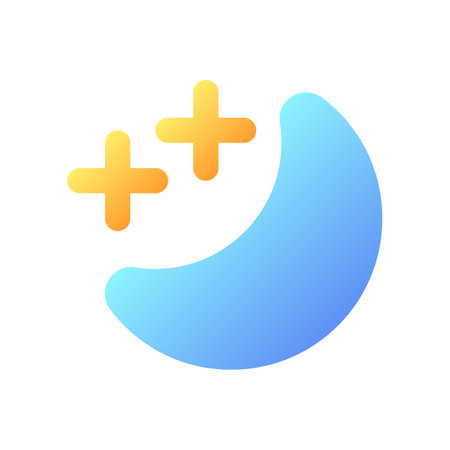 Sleep mode pixel perfect flat gradient color ui icon. Shift to silent mode. Do not disturb. simple filled pictogram. GUI, UX design for mobile application. Vector isolated RGB illustrationのイラスト素材