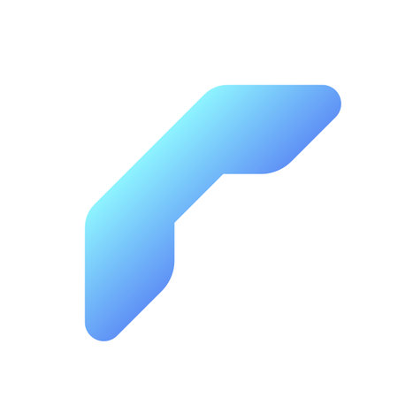 Call ended pixel perfect flat gradient color ui icon. Finish calling. Dial via messenger. simple filled pictogram. GUI, UX design for mobile application. Vector isolated RGB illustrationのイラスト素材