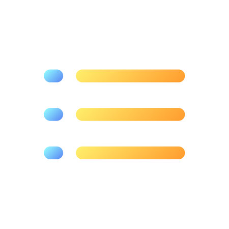 Checklist pixel perfect flat gradient color ui icon. multimedia playlist. Website and app navigation. simple filled pictogram. GUI, UX design for mobile application. Vector isolated RGB illustrationのイラスト素材