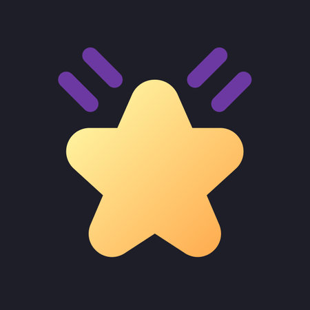 Effect flat gradient fill ui icon for dark theme. Enhance footage. Change video appearance. Pixel perfect color pictogram. GUI, UX design on black space. Vector isolated RGB illustrationのイラスト素材