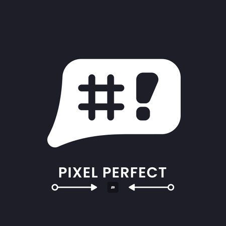 Speech bubble with symbols white solid desktop icon. online chat. emotional communication. Pixel perfect, outline 4px. Silhouette symbol for dark mode. Glyph icon. Vector isolated imageのイラスト素材