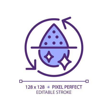 Desalination RGB color icon. Water management. Environmental engineering. Purification process. Isolated vector illustration. Simple filled line drawing. Editable stroke. Pixel perfectのイラスト素材