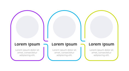 Green electric power infographic template. Clean power generation. Eco solutions. Data visualization with 3 steps. Empty process vector design. Editable blank options info graphics. Lexend font usedのイラスト素材