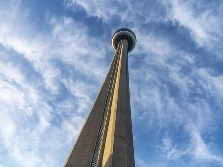 Toronto, low angle view of CN Tower.のeditorial素材