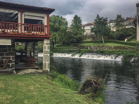 View of Arnoia river from Allariz, Spain.の写真素材