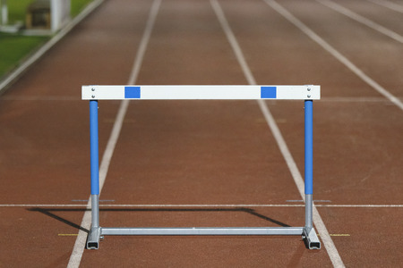 Rows of hurdles.の写真素材