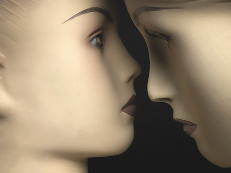 two female mannequinsの写真素材