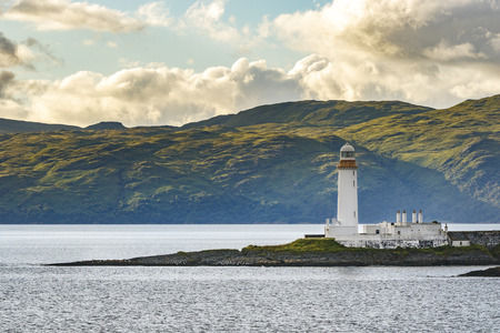 Oban, Scotland / United Kingdom - Jul 09 2017: Eilean Musdile Lighthouse.のeditorial素材