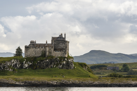 Isle of Mull, Scotland / United Kingdom - Jul 09 2017: Duart Castle.のeditorial素材