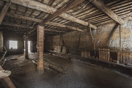 Empty room in an abandoned house.の写真素材