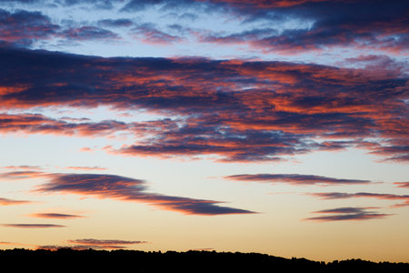 Dramatic sky during sunsetの写真素材