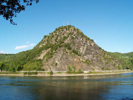 The Lorelay at the river Rhineの写真素材