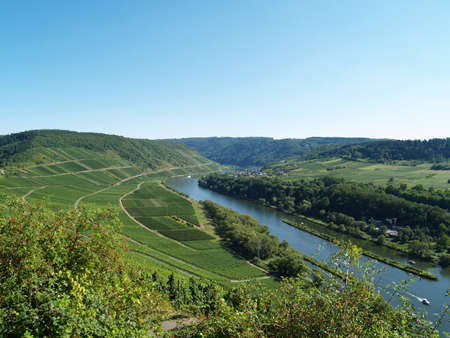 The famous valley of the river called Moselの写真素材