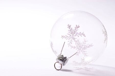 Transparent glass baubleの写真素材