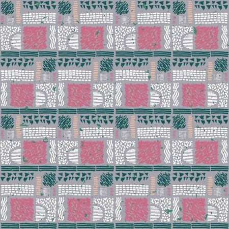 Seamless African pattern. Ethnic ornament on the carpet. Aztec style. Figure tribal embroidery. Indian, Mexican, folk pattern.のイラスト素材