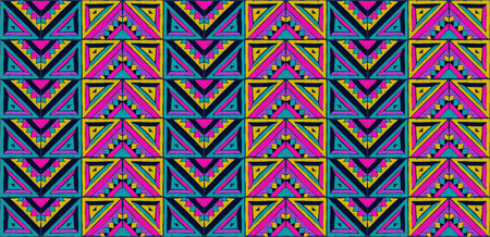 Tribal vector ornament. Seamless African pattern. Ethnic carpet with chevrons. Aztec style....