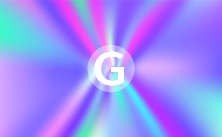 Holographic Vector Background. Iridescent Foil. Glitch Hologram. Pastel neon rainbow. Ultraviolet metallic paper. Template for presentation. Cover to web design. Abstract colorful gradient.のイラスト素材