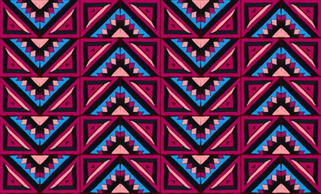 Tribal vector ornament. Seamless African pattern. Ethnic carpet with chevrons. Aztec style. Geometric mosaic on the tile, majolica.  Ancient interior. Modern rug. Geo print on textile. Vintage fabric.のイラスト素材