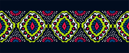 Ikat geometric folklore ornament. Tribal ethnic vector texture. Seamless striped  pattern in Aztec...
