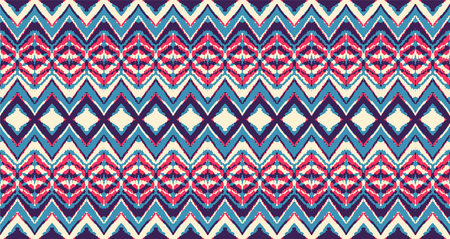 Ikat seamless patternのイラスト素材