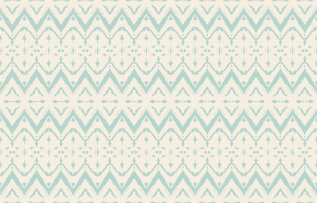 Ikat seamless pattern. Vector tie dye shibori print with stripes and chevron. Ink textured japanese background. Ethnic fabric vector. Bohemian fashion. Endless watercolor texture. African rug.のイラスト素材
