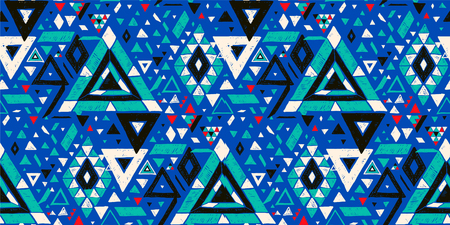 Geometric folklore hipster ornament with a triangle. Tribal ethnic vector embroidered texture....