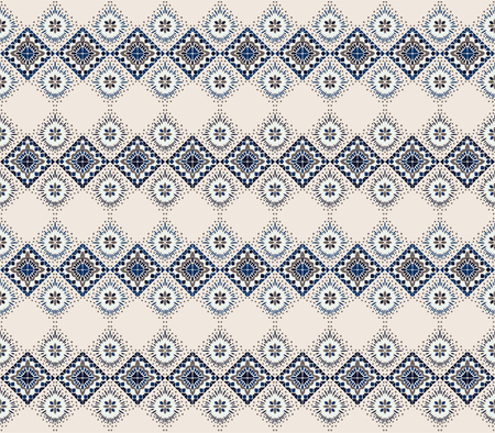 Ikat geometric folklore ornament. Tribal ethnic vector texture. Seamless striped pattern in Aztec...