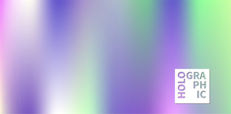 Holographic Vector Background. Iridescent Foil. Glitch Hologram. Pastel neon rainbow. Ultraviolet metallic paper. Template for presentation. Cover to web design.  Abstract colorful gradient.のイラスト素材