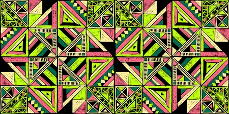 Seamless geometric African pattern. Ethnic ornament on the carpet. Aztec style. Tribal ethnic vector...