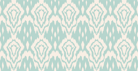 Ikat seamless pattern. Vector tie dye shibori print with stripes and chevron. Ink textured japanese background. Ethnic fabric vector. Bohemian fashion. Endless watercolor texture. African rug.のイラスト素材