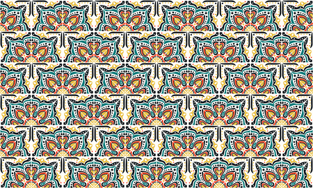 Talavera pattern.  Indian patchwork. Azulejos portugal. Turkish ornament. Moroccan tile mosaic....