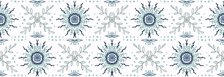 Seamless floral pattern. Stylized doodle flowers. Spanish ethnic embroidery. Folk ornament. Solar...