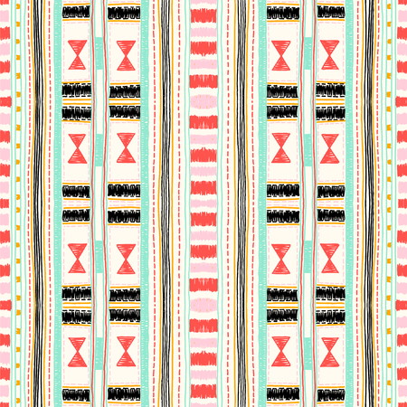 Ethnic strip. Tribal vector ornament. Seamless African pattern. Carpet with chevrons. Aztec style....
