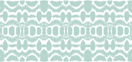 Ikat seamless pattern. Vector tie dye shibori print with stripes and chevron. Ink textured japanese background. Ethnic fabric vector. Bohemian fashion. Endless watercolor texture. African rug.のイラスト素材