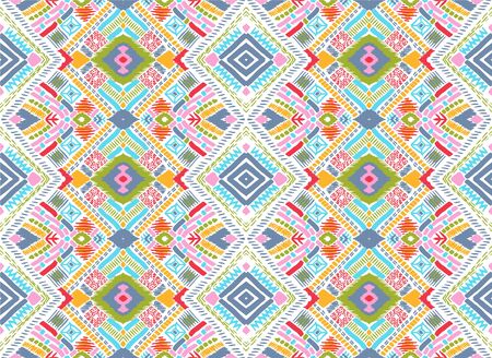 Tribal vector ornament. Seamless African pattern. Ethnic carpet with chevrons. Aztec style....