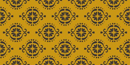 Ikat geometric folklore ornament. Oriental vector damask pattern. Ancient art of Arabesque. Tribal...