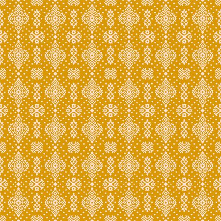 Ikat geometric folklore ornament. Oriental vector damask pattern. Ancient art of Arabesque. Tribal ethnic texture. Spanish motif on the carpet. Aztec style. Indian rug. Gypsy, Mexican embroidery.Oのイラスト素材