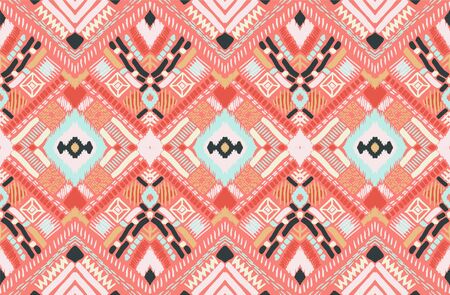 Tribal vector ornament. Seamless African pattern. Ethnic carpet with chevrons. Aztec style....