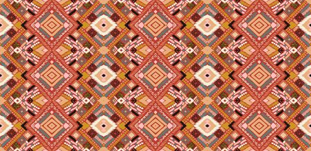 Tribal vector ornament. Seamless African pattern. Ethnic carpet with chevrons. Aztec style....