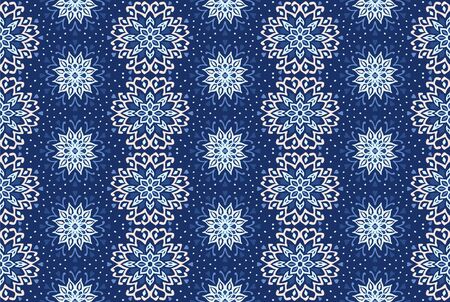 Seamless floral pattern. Stylized doodle flowers. Spanish ethnic embroidery. Folk ornament. Solar sign. Mediterranean print.のイラスト素材