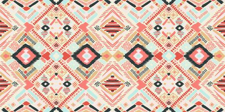 Tribal vector ornament. Seamless African pattern. Ethnic carpet with chevrons. Aztec style....