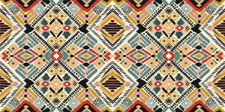 Tribal vector ornament. Seamless African pattern. Ethnic carpet with chevrons. Aztec style....