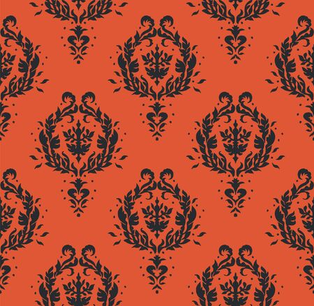 Oriental vector damask pattern. Talavera pottery. Azulejos portugal. Turkish ornament. Spanish porcelain. Ceramic tableware, folk print. Ethnic background. Mediterranean wallpaper.  Talavera pottery.のイラスト素材