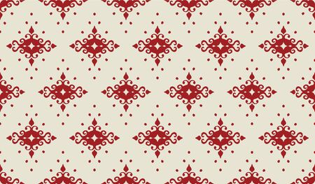 Oriental vector damask pattern. Talavera pottery. Azulejos portugal. Turkish ornament. Spanish porcelain. Ceramic tableware, folk print. Ethnic background. Mediterranean wallpaper.  Talavera pottery.のイラスト素材