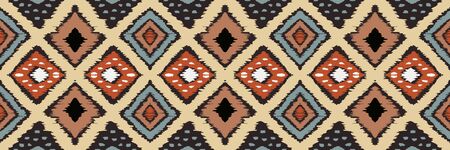 Tribal ethnic vector texture. Seamless striped pattern in Aztec style. Folk embroidery. Indian,...