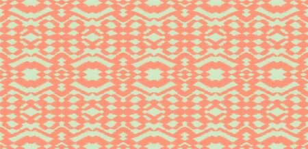 Ikat border. Geometric folk ornament. Tribal vector texture. Seamless striped pattern in Aztec...
